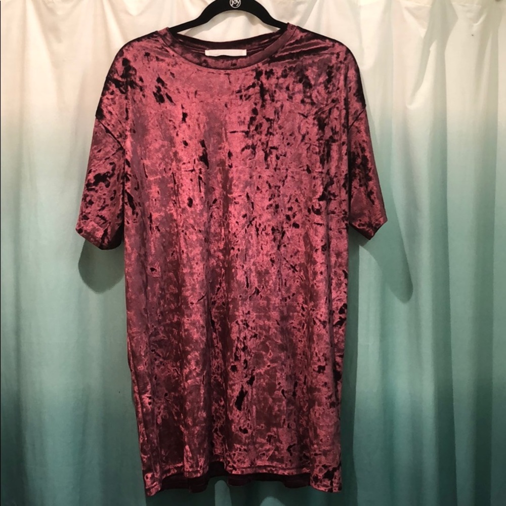 NWT Maroon Velvet Dress
